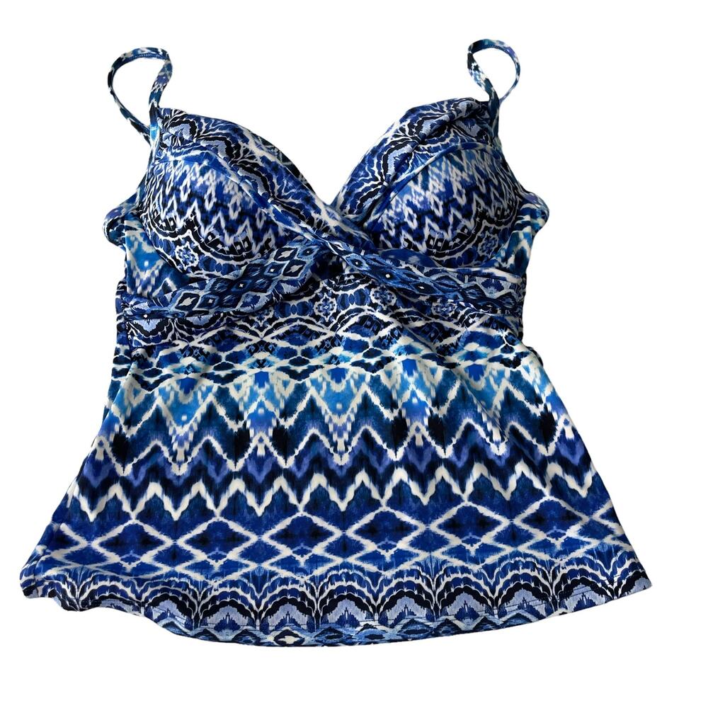 La Blanca Blue Bra Swimming‎ Suit Full Top
